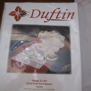 Duftin Christ Rose Table Runner Embroidery kit Cottage Granny Core
